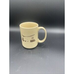 Vintage UPS Package Logo Coffee Mug Cup Ceramic United Parcel Service Brown Tan